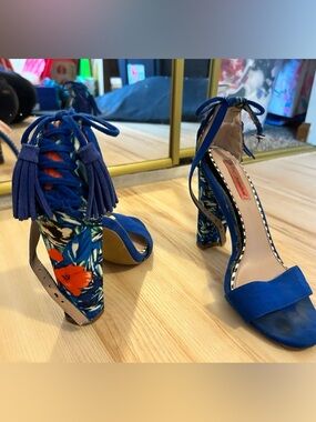 Play condition Betsey Johnson rallo blue heels